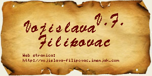 Vojislava Filipovac vizit kartica
